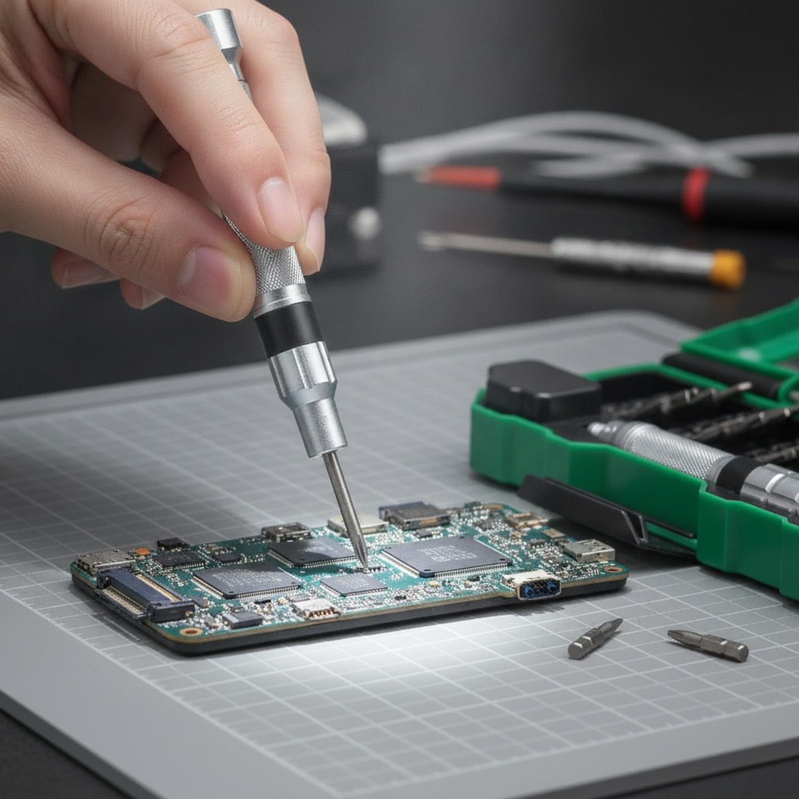 Qianly Präzisions-Schraubendreher-Set mit Box präzise Feinmechaniker-Schraubendreher-Set magnetisch Feinmechaniker-Werkzeugset für Heimwerker, Handyreparatur