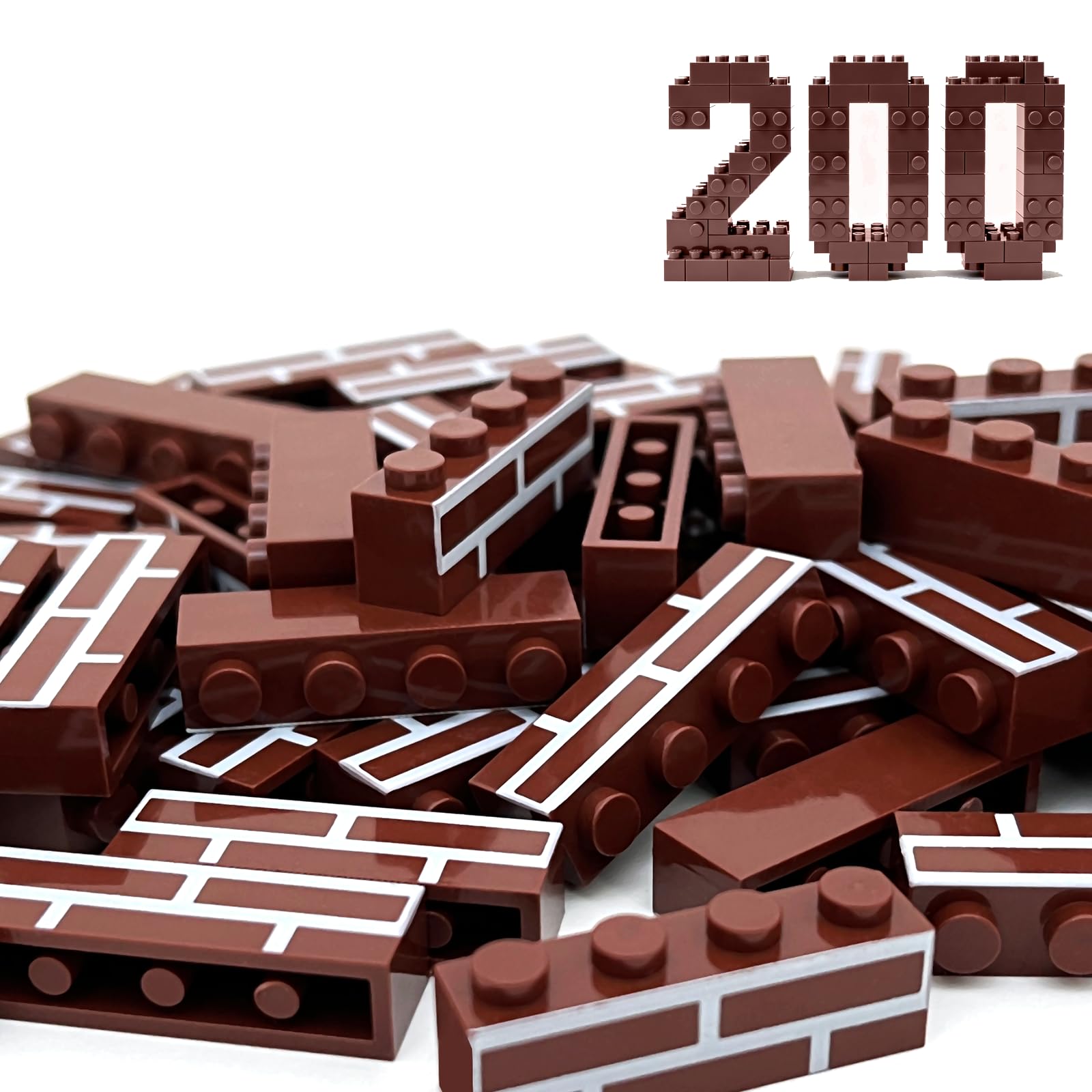 200 szt. klasycznych klocków do budowania ścian kawowych