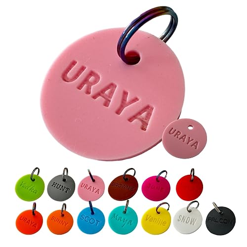 Medalla original grabada de silicona para perros o gatos, medallón personalizable flexible