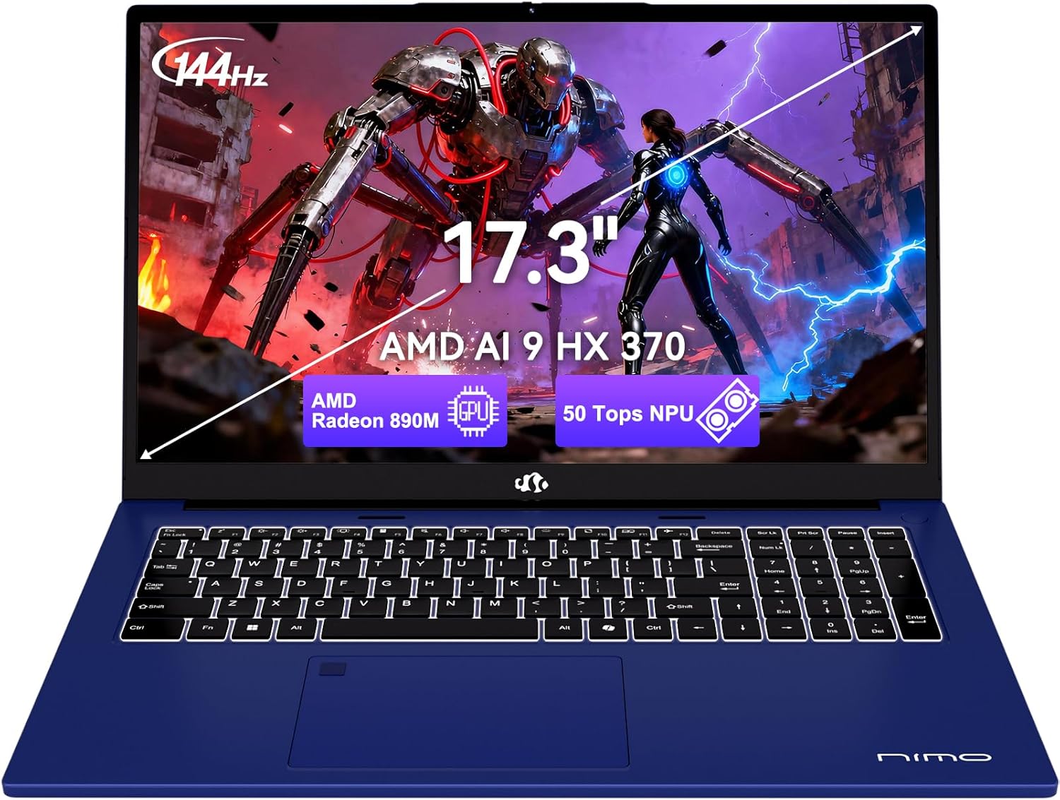 NIMO AI Copilot+ PC Business-Laptop, 17.3″ Laptop, AMD Ryzen AI 370(12C/24T, 50 …