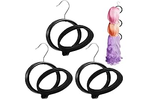 3 Pack Velvet Wig Hangers: Foldable & Portable Wig Stand Holders