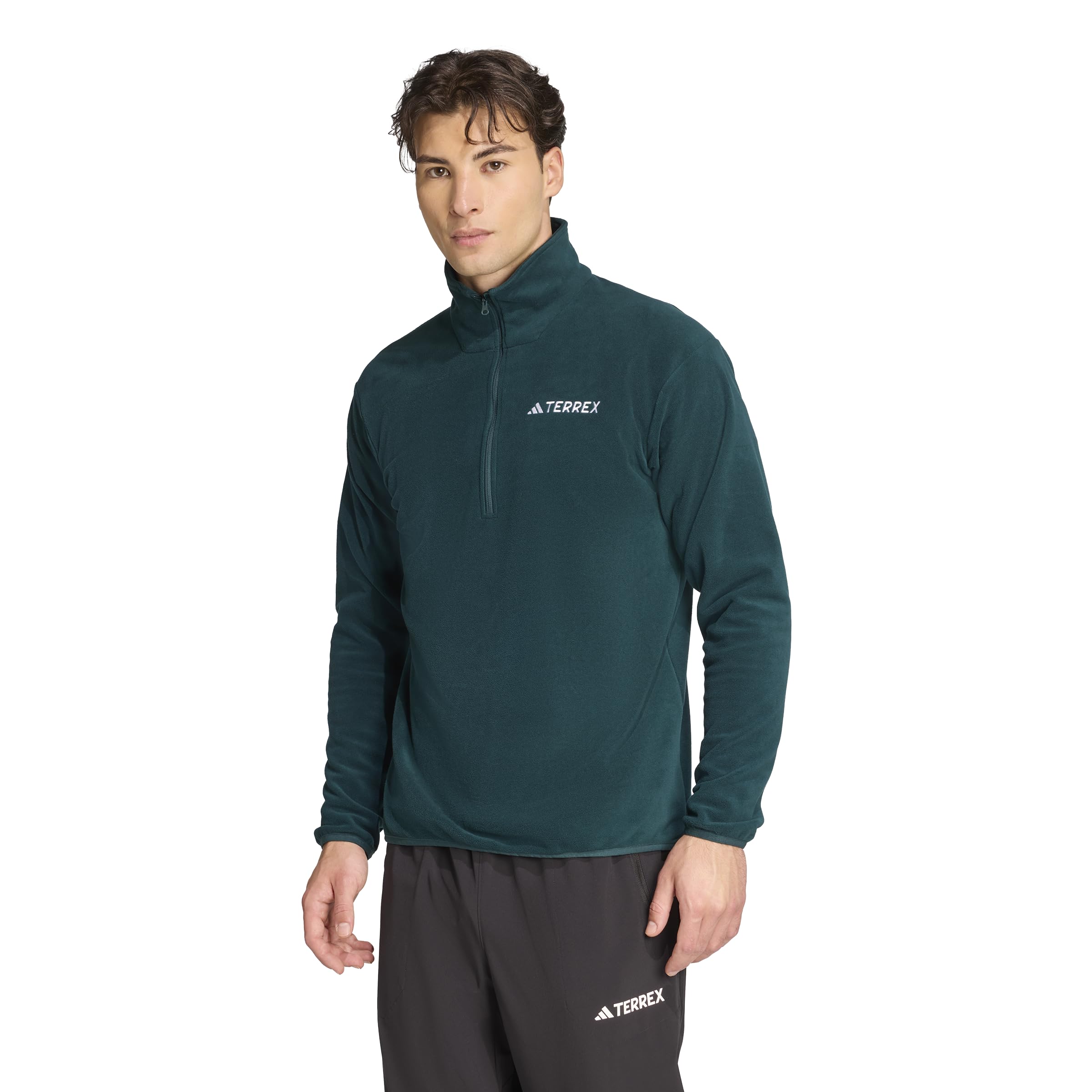 adidas Herren Terrex Multi Essentials Half Zip Fleece Jacket, Aurora ivy, XL