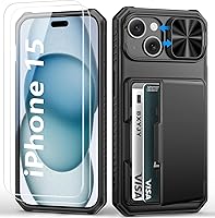 Vista 37 de Funda para iPhone 16 Pro Max con tarjetero (4-5 tarjetas), funda deslizante para cámara y protección de grado militar, a prueba de golpes, Azul