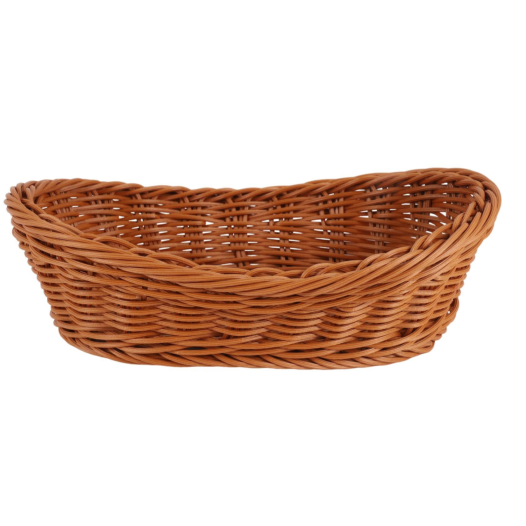Juego de 3 cestas de servicio para cesta de pan tejida de mimbre, cesta de almacenamiento para mesa de almacenamiento cosmético de frutas y baño