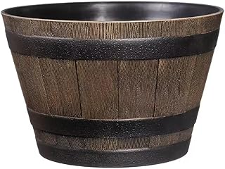 20.5-inch Wine Barrel Planter (Huge Planter) - Lightweight, Durable, Wea...