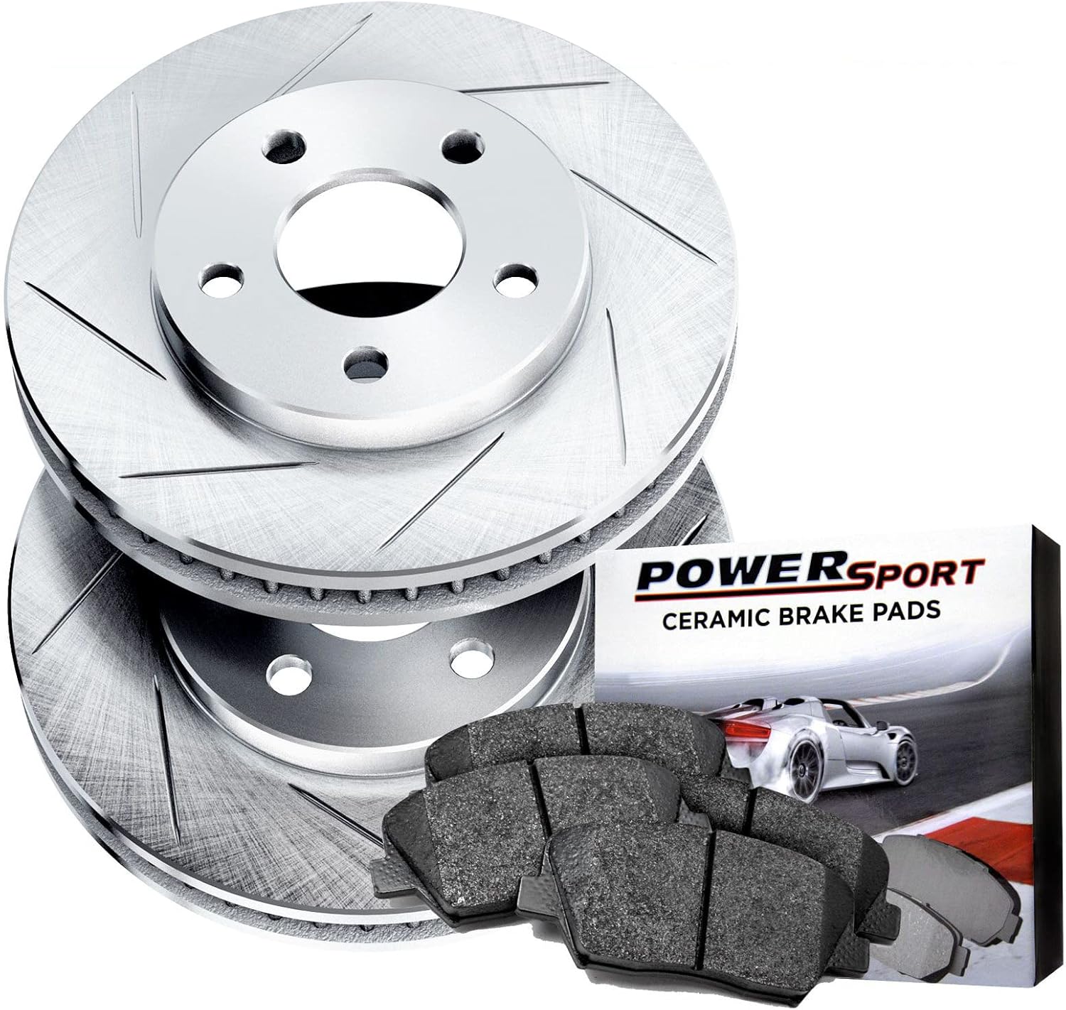 Power Sport PowerSport Front Brakes and Rotors Kit Front