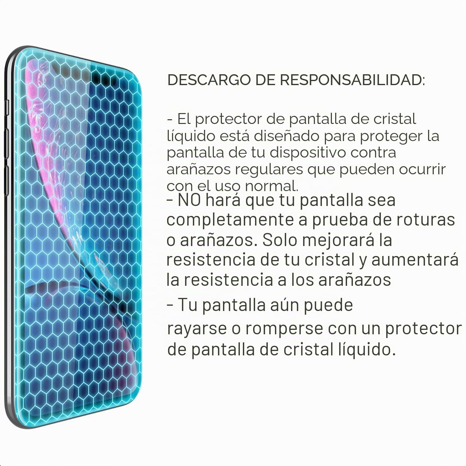 Protector de pantalla de vidrio líquido para hasta 12 dispositivos, ajuste universal para todos los smartphones, tabletas y relojes, resistente a arañazos y roturas, nano protección, 3 botellas