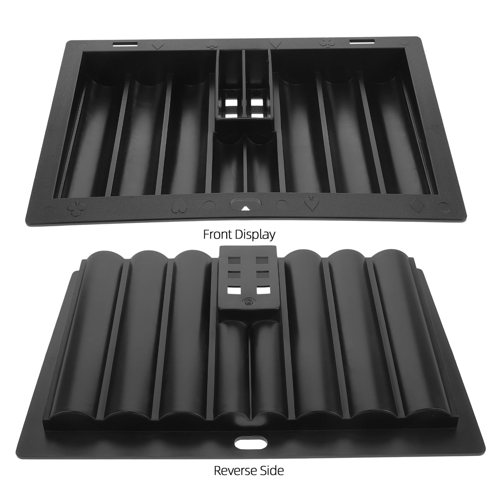 Acryl Pokerchip Halter mit Einzigartigem Kompakter Design Schwarzer Chiphalter für Poker und Brettspiele 350 Stück Chips Übersichtlich Aufbewahren