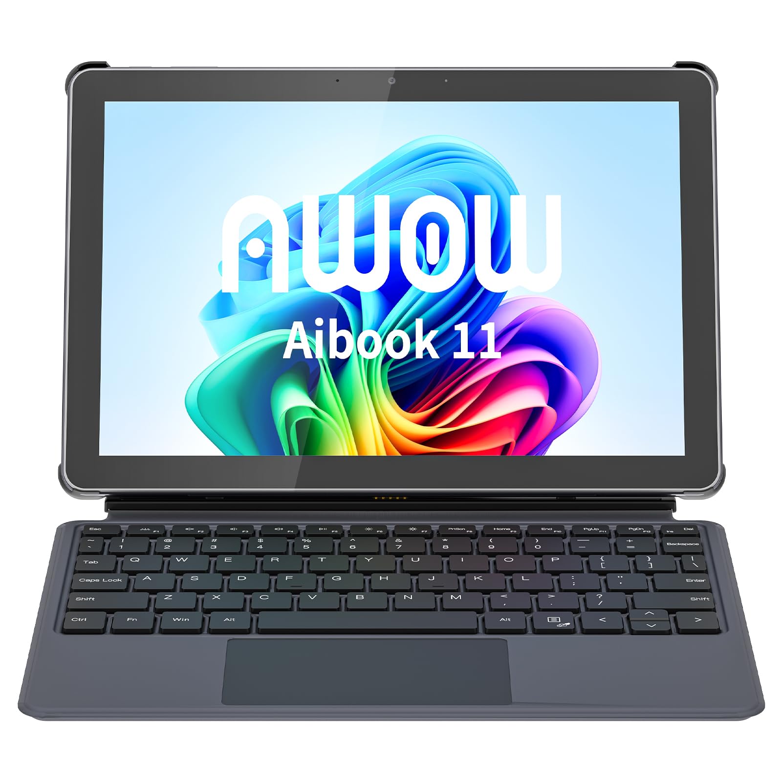 AWOW AIBOOK 11 2-in-1 Tablet Mit Tastatur – 10,1 Zoll, Wi-11, Intel N100, 12GB RAM, 256GB SSD, Touchscreen