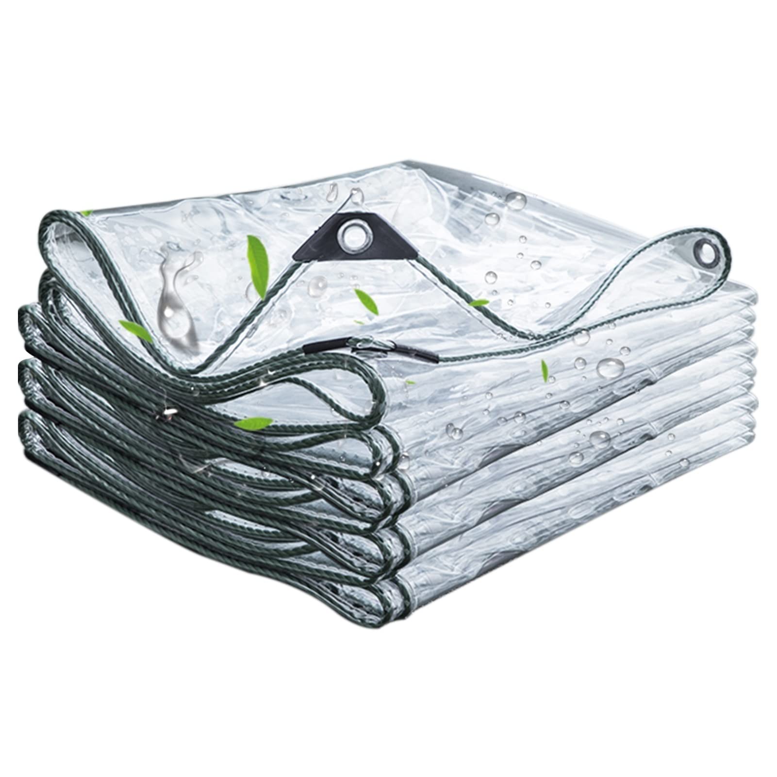 Lona transparente resistente de PVC impermeable para exterior y camping