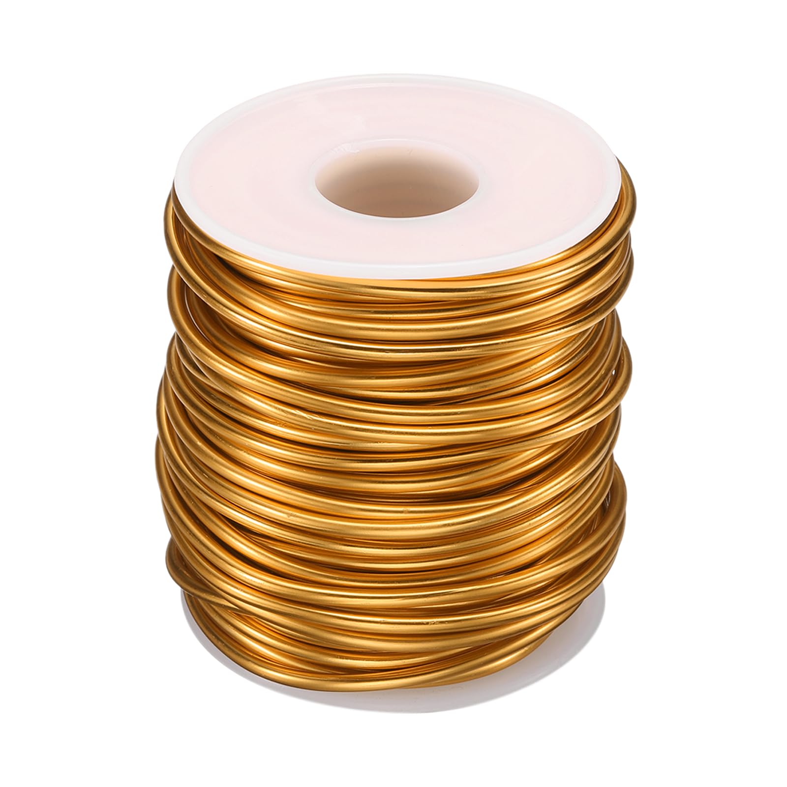 QUARKZMAN Alambre de Entrenamiento de Bonsái de Aluminio Anodizado en Rollo de 2.5Mm/10 Gauge y 20M de Longitud Alambre Bonsái Flexible para Jardín, Paisajismo, Plantación, Dorado