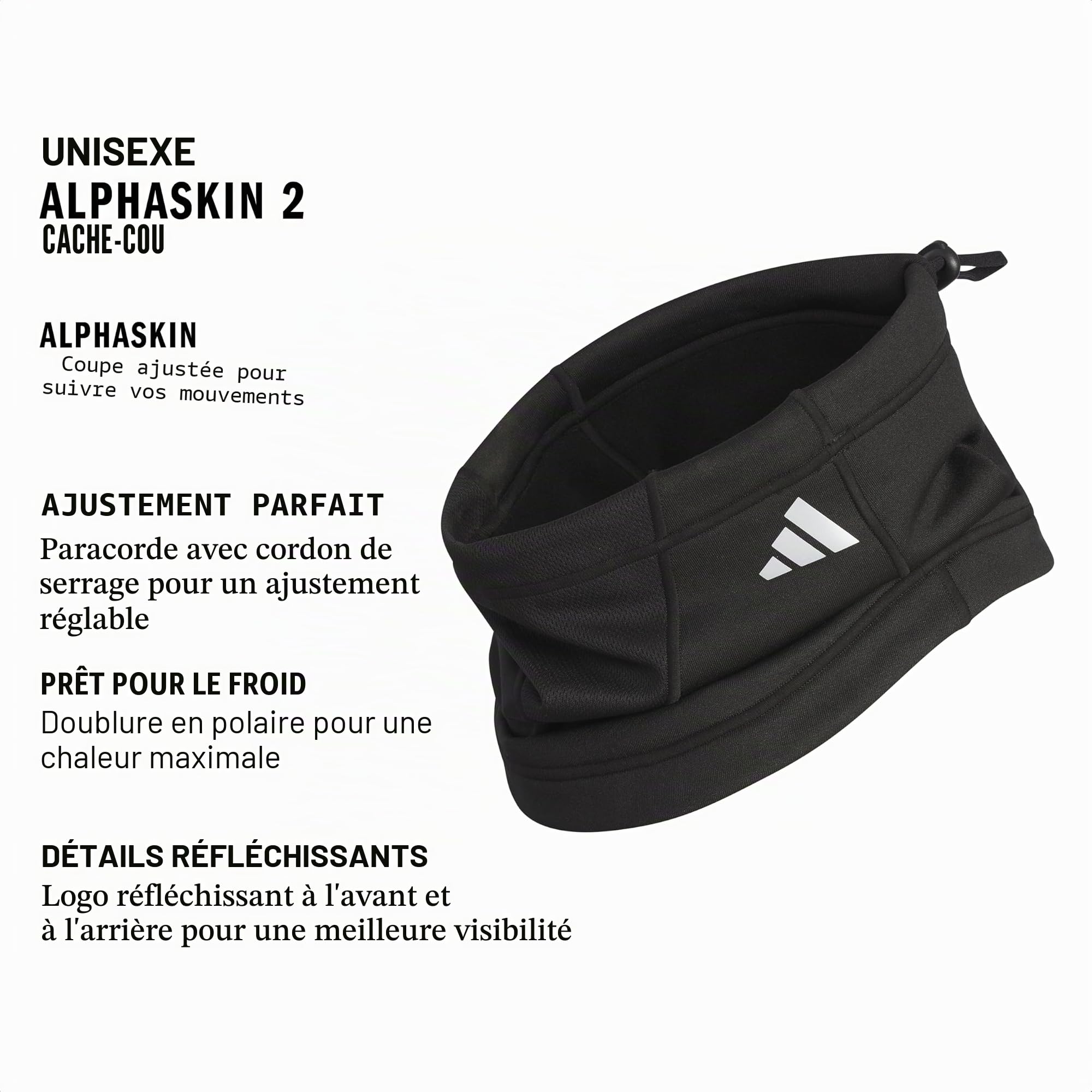 adidas Cache-cou Alphaskin unisexe pour adulte