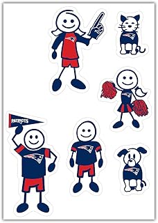 NFL Siskiyou Sports Fan Shop New England Patriots Family Decal Set Small One Size Team Color