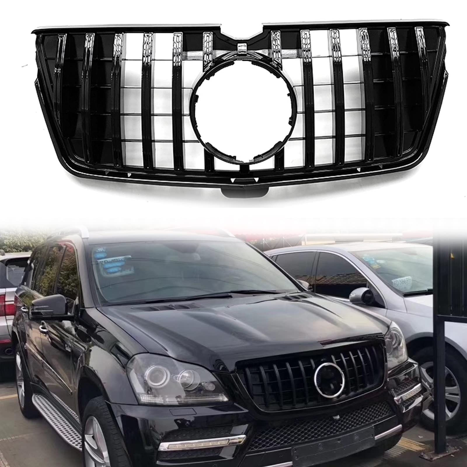 Grille avant Benz GL X164 calandre cassée remplacement noir supérieur