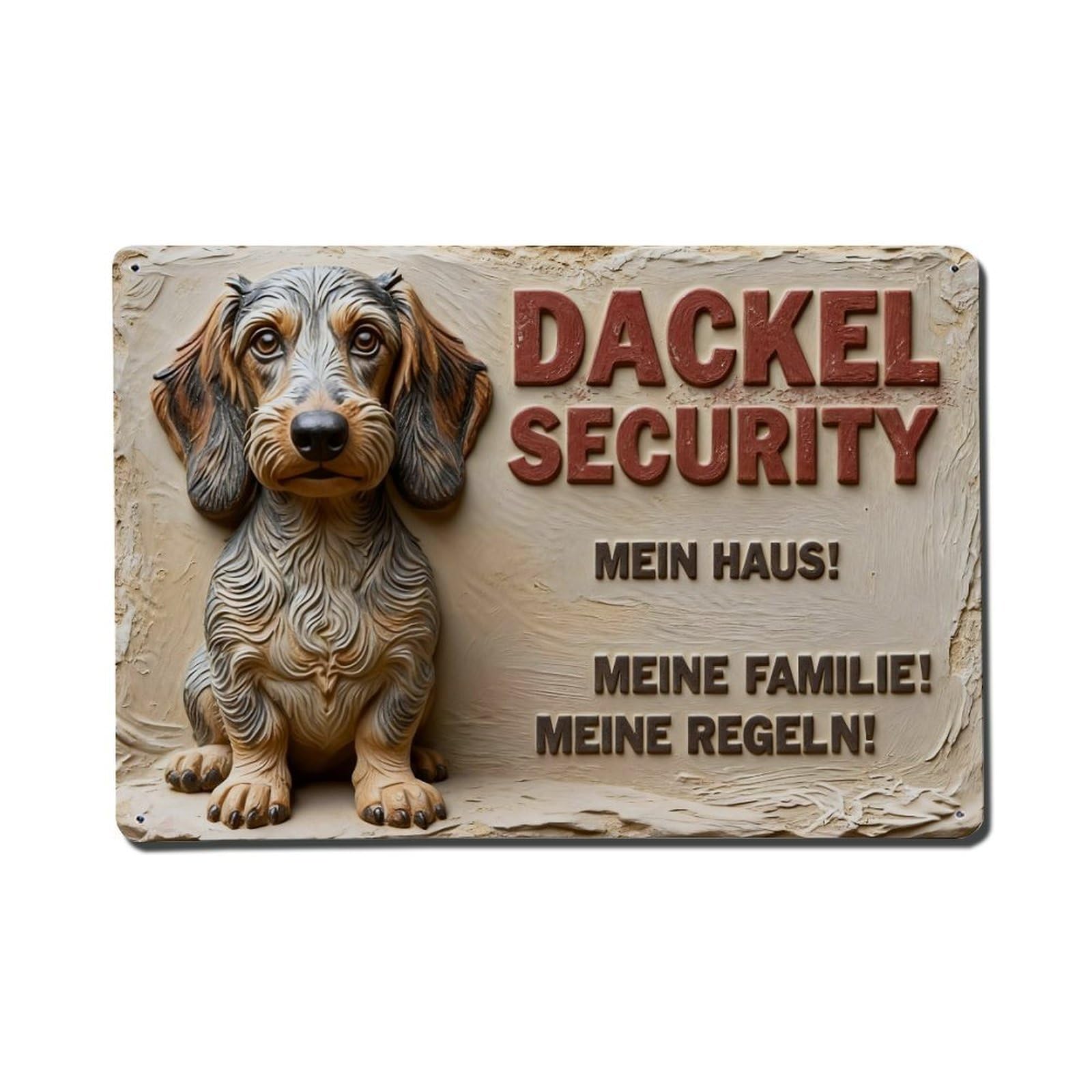 Dachshund,Humorous German Vintage Metal Tin Sign Retro Wall Decor Poster, Ideal for Home Office Living Room Bar Man Cave, 8x12 Inch