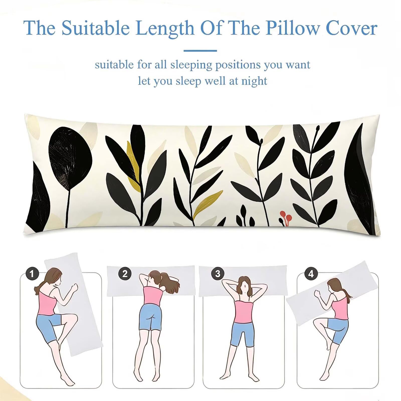 Fodera Cuscino 50 x 150 cm, Nordic-6 Lino Cuscini per Divano Letto, | con Invisibile Cerniera, Morbida e Traspirante, per biancheria da letto, divano, hotel, chi dorme sul fianco Fiore-3 j-21