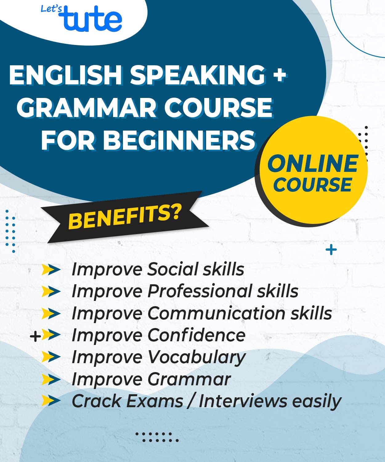 English Speaking + Grammar + Vocabulary Online Video Course In Hindi For Beginners by Letstute