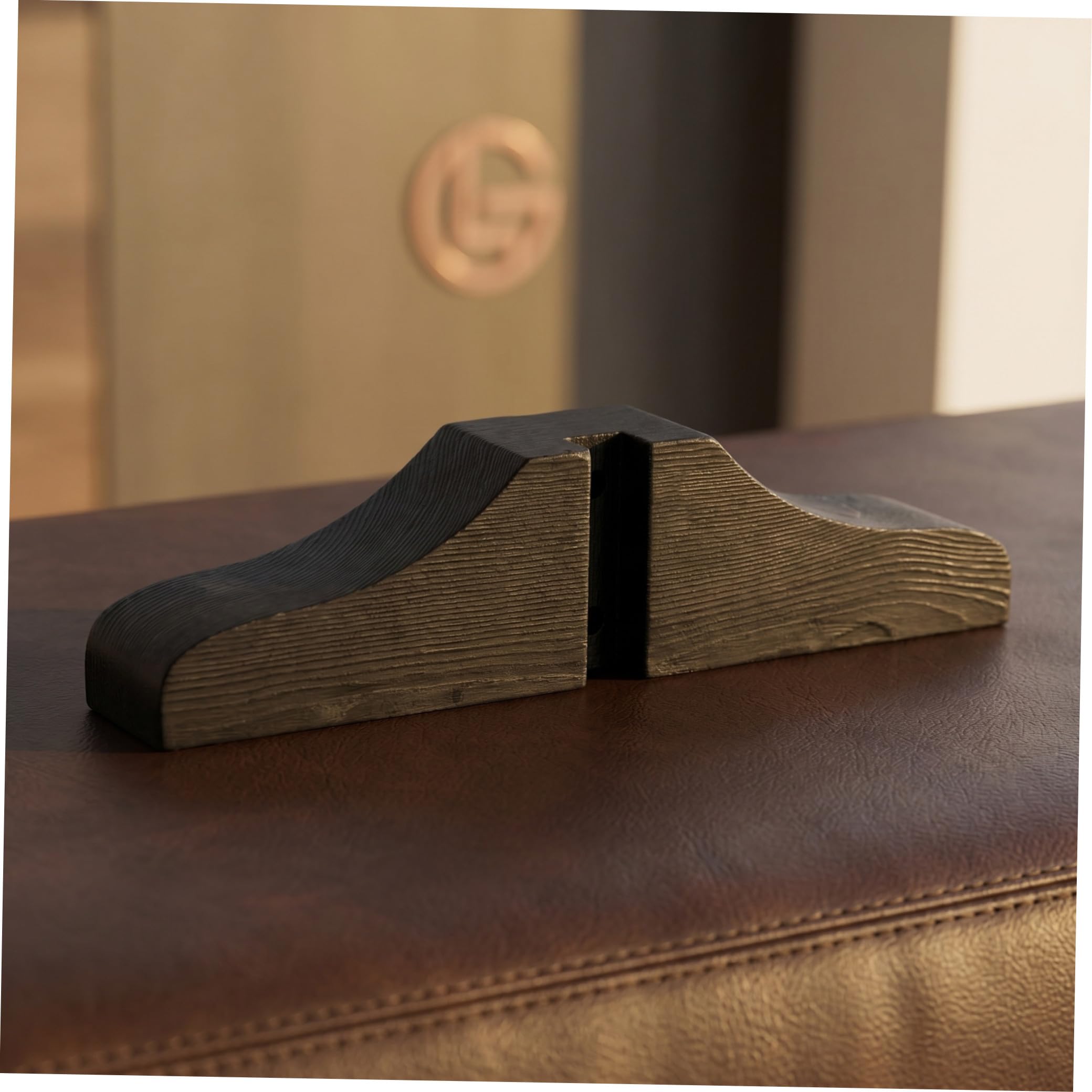 4 Pezzi Supporto per Divisorio Portatile in Legno, Base Nera 8, 5x3