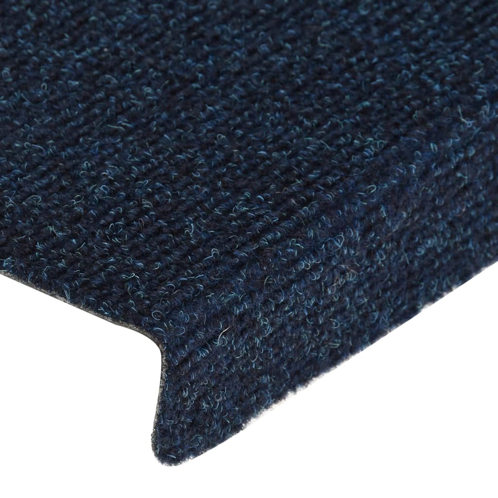Tidyard Tapis d'escalier 15pcs Tissu aiguilleté|Marchettes d'escalier|pour Enfants Aînés Animaux De Compagnie|Antidérapant Pose Rapide Facile|Tapis Coin Tapis Antidérapant Auto-adhésif|65x25cm Bleu