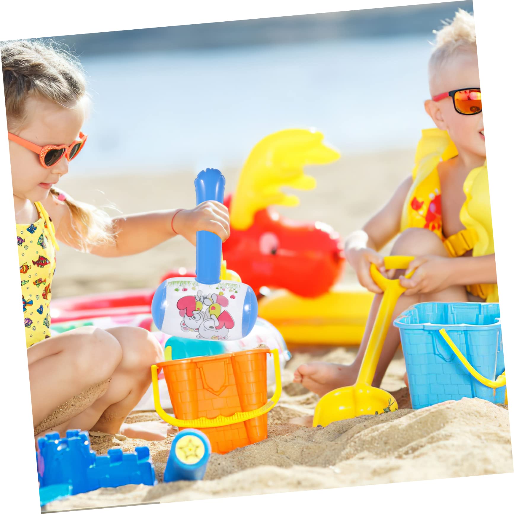 KOMBIUDA 12pcs Giant Inflatable Hammer Toy for Boys and Girls Funny Boys and Girls Toys Bulk Set for Party Pool Random Color