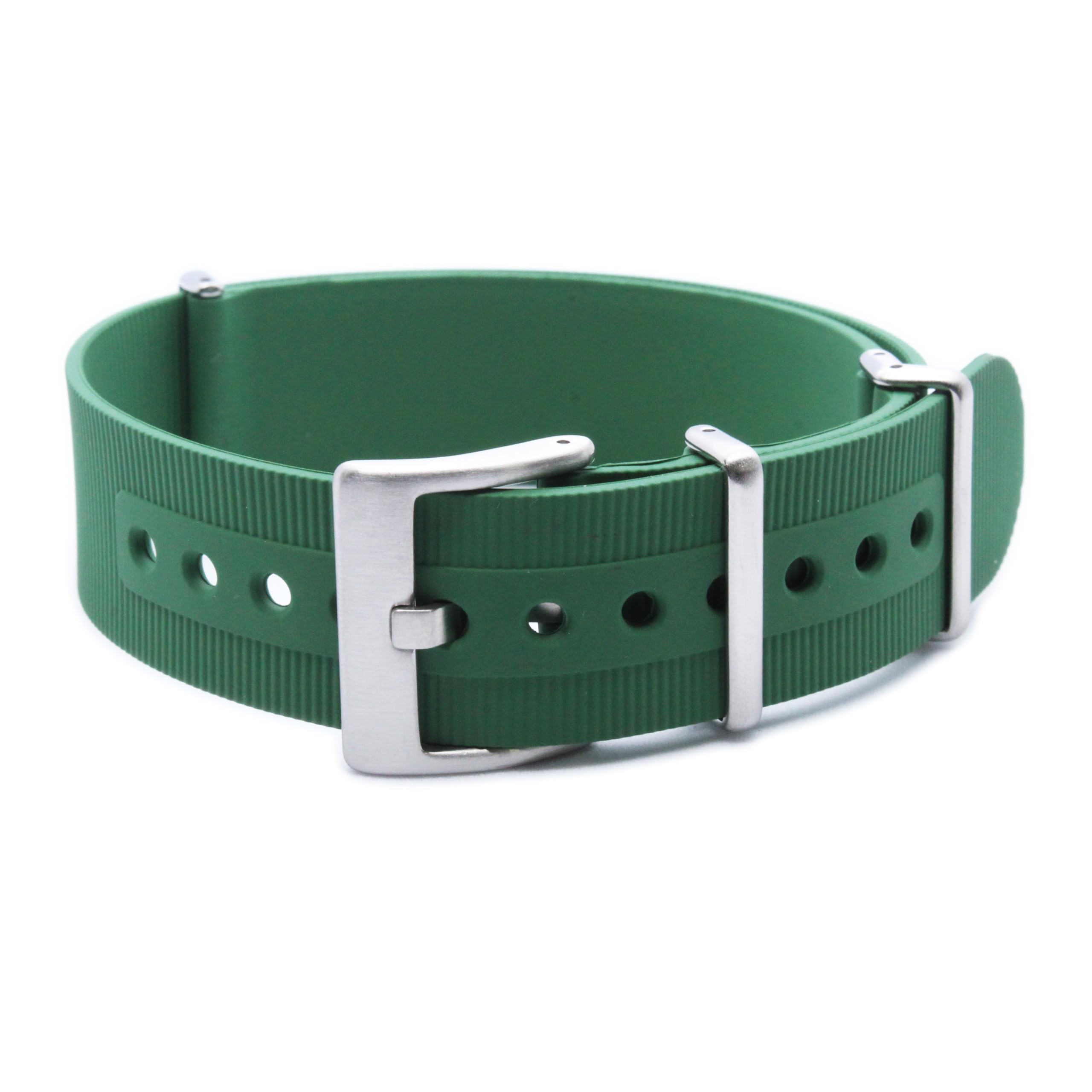 WAMD FKM Rubber NATO Watch Strap/Band - 20 mm Rubber NATO Watch Strap (Green, 20 mm) (B0DB5B119Z) Amazon Price History, Amazon Price Tracker