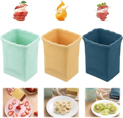 Mesen 3 piezas de cortador de tazas, cortador de huevos, cortador de plátano de fresa de acero inoxidable, cortador de plátano de alta calidad, para