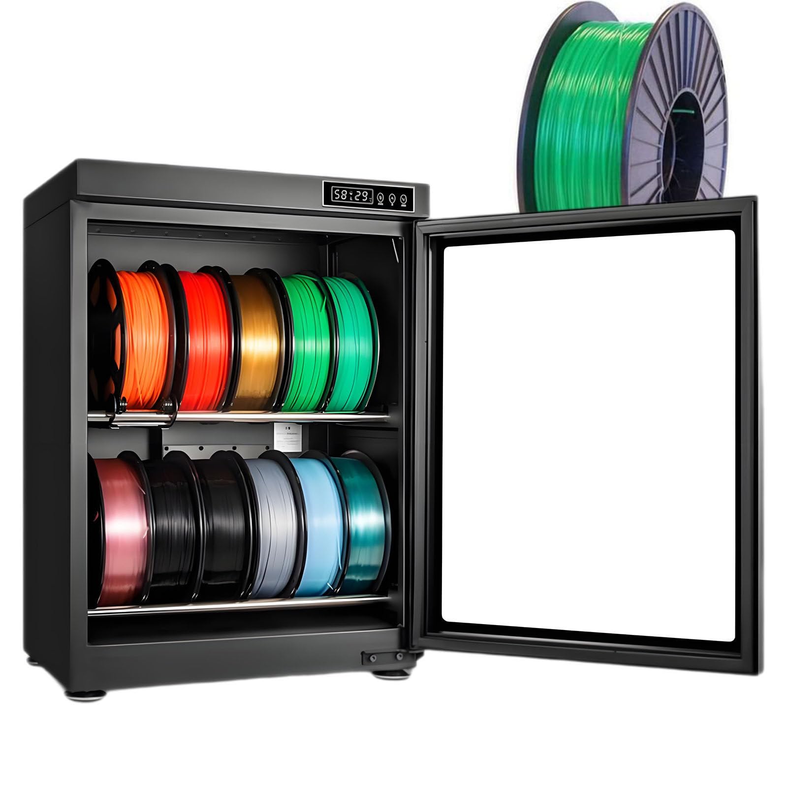 ExoticaBlend 3D Printer Filament Dryer Box, 3D Printer Filament Storage Box with Humidity Control (RH15% - RH60%), Filament Dehydrator for PLA/ABS/PETG 70L
