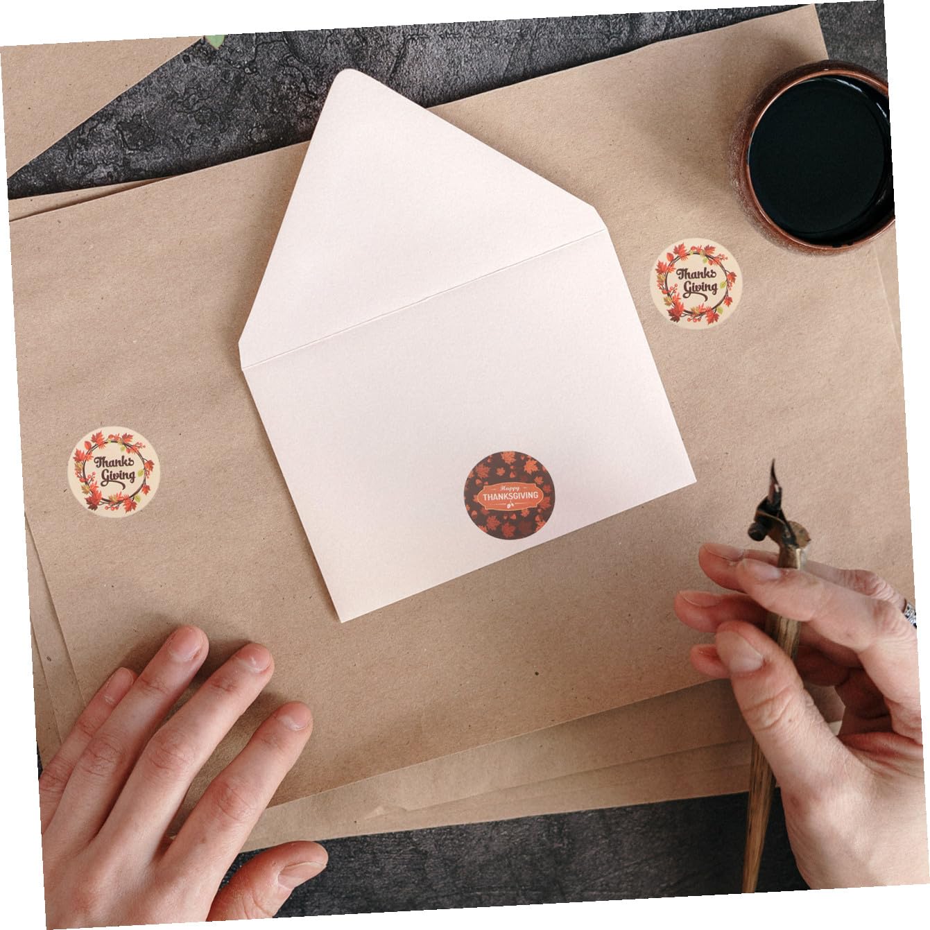STOBOK 3rotoli Adesivi Decorativi Per Buste Di Ringraziamento Rotondi Autoadesivi Stile Adorabile Perfetti Per Carte Pacchi e Regali Confezione