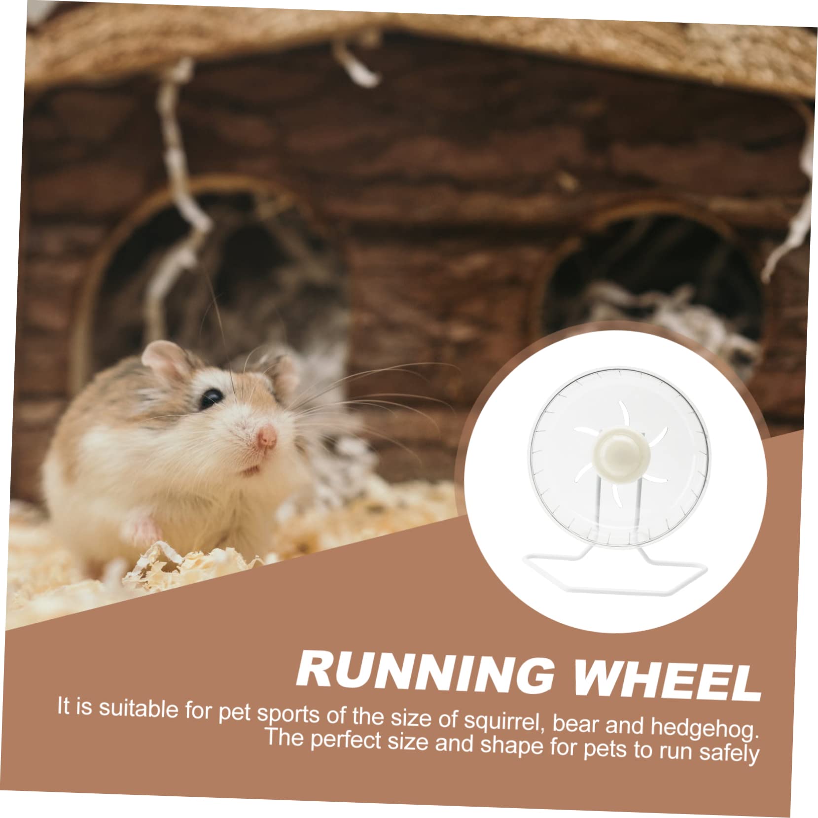 Ruota per Criceto Silenziosa, Esercizio e Agilità, Bianca | Plastica e Ferro, per Criceto e Piccolo Animale, Forma Wheel, Rimedio Noia