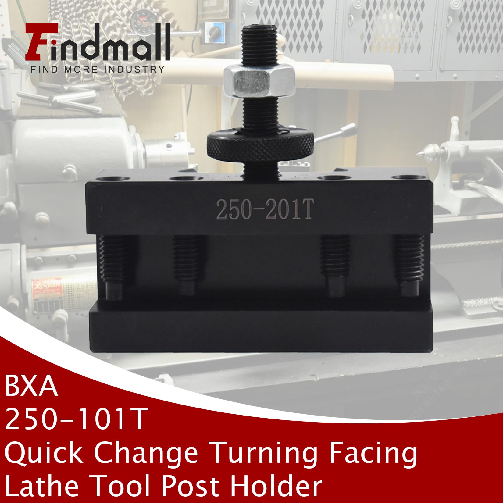 findmall BXA 250-201T Quick Change Tool Post Holder, 10-15 Inch Swing, — Amazon image 2