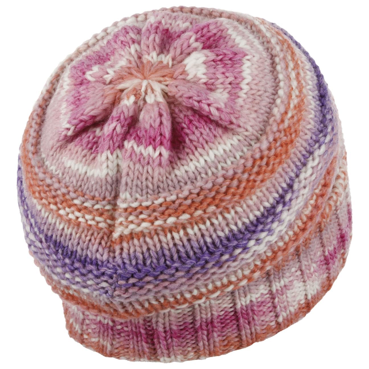 LIERYS Bernardo Berretto Beanie con Risvolto Screziato Multicolore Rivestito in Pile Prodotto in Germania Unisex Autunno Inverno