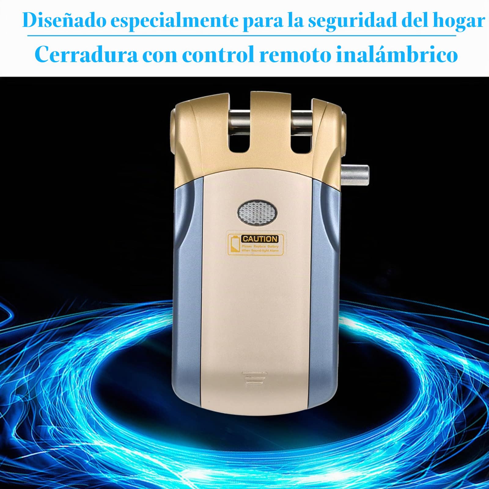 Control Remoto inalámbrico Lock Security Invisible Keyless Intelligent Lock Aleación de Zinc Metal iOS Android App Desbloqueo con 4 Llaves Smart Home Control de Acceso Sistema de Seguridad