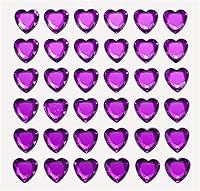 Vista 20 de MECCANIXITY 144 calcomanías autoadhesivas de diamantes de imitación de corazón de 0.394 pulgadas para maquillaje de San Valentín, artes y Azul Oscuro