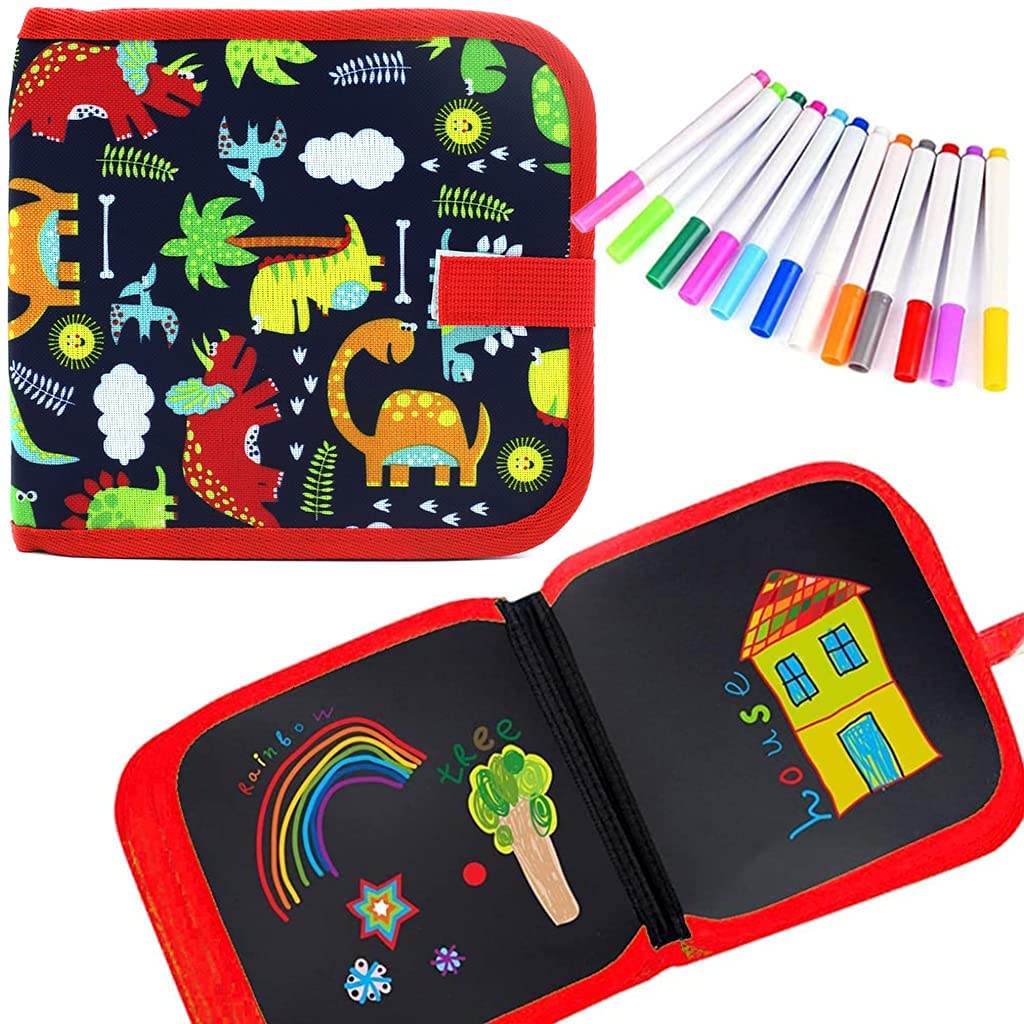 JAMBS Erasable Doodle Drawing Book, 14 Pages Reusable Drawing Pads with 12 Water-Soluble Chalk Markers for Children, Preschool Art Toy, Portable Writing Painting Gift Set for Boys and Girls (B0CBM78WS4) Amazon Price History, Amazon Price Tracker