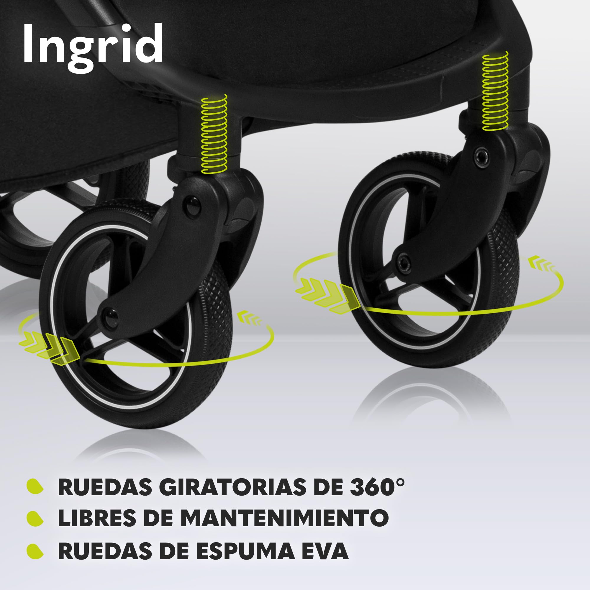 LIONELO INGRID Silla de paseo hasta 22 kg de 6 meses a 4 años Grandes ruedas giratorias 360° Suspensión total Se puede plegar con una mano Respaldo y reposapiés ajustables Capota XXL grande (Pink)