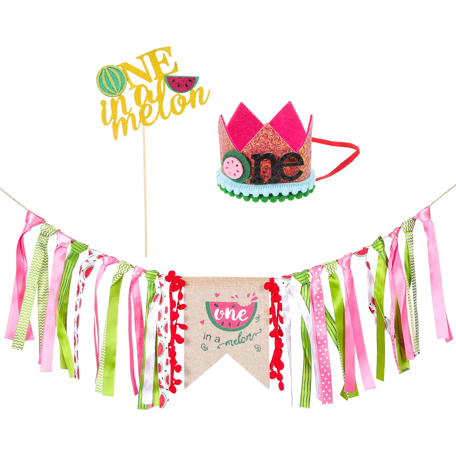 Decoración para Fiesta de Primer Cumpleaños con Banner de Tela Seguro y Adorno para Pastel Diseño para Festivo para Colgar Pared Ventana o Puerta Guirnalda de Lino para Momentos