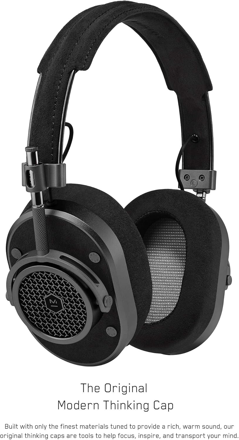 sebelah view of MH40 headphones showing headband adjustment