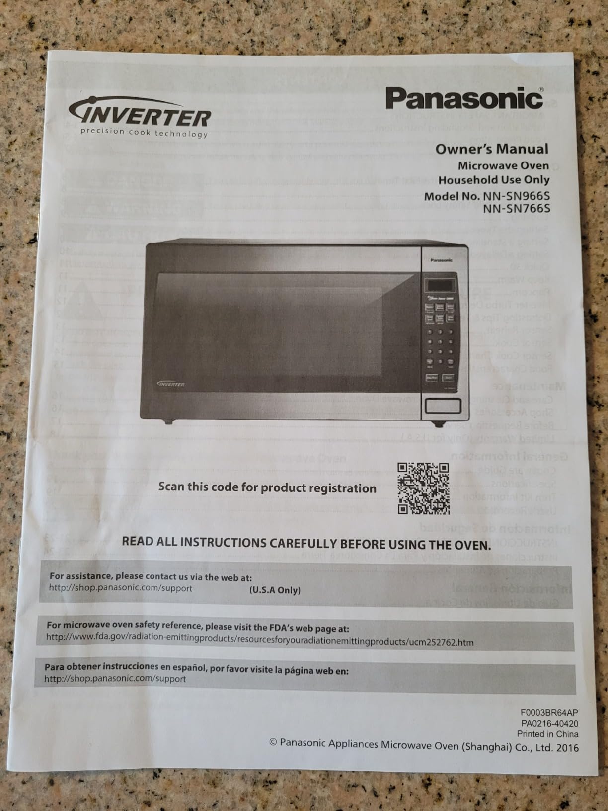 45/mo Finance Panasonic Microwave Oven NNSN966S Stainless Steel