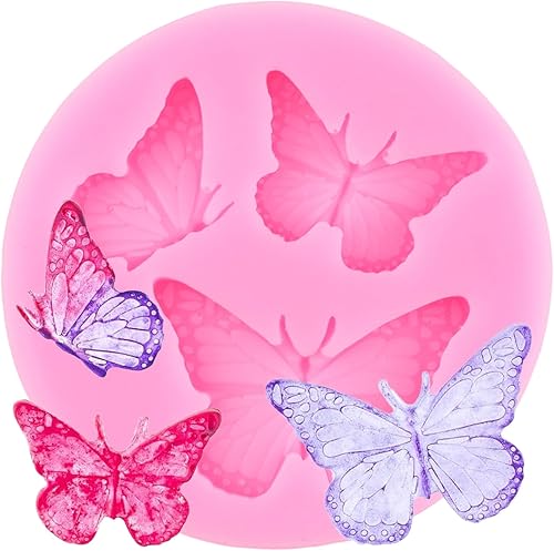 Moldes de silicona para fondant de mariposa para decoración de tartas, decoración de cupcakes, pasta de goma de caramelo de chocolate, arcilla