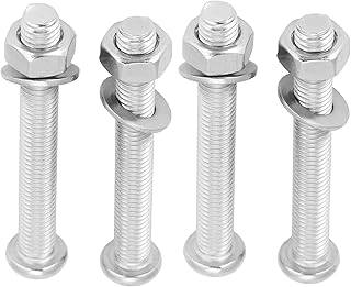 4 Sets Swimming Pool Step Fastener Bolts Nut Underwater Ladder Replacement Parts G1/8in Ladder Fastener Bolts Nut Fastener Fastener Replacemen