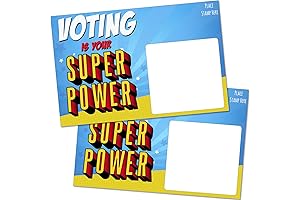 100 Patriotic Superpower Bulk Voter Postcards