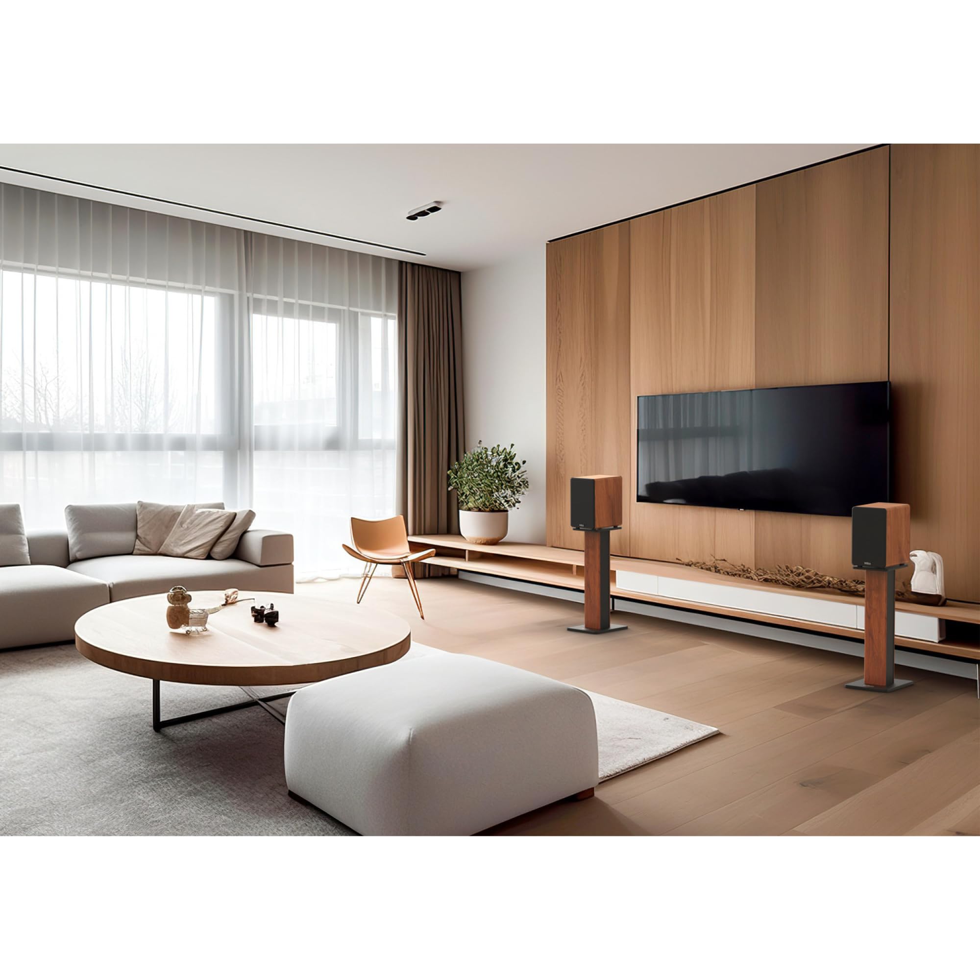 Wiibo Tempo 60 – Paar Lautsprecherständer – 60 cm Höhe – Solide Anti-Vibrations-Basis – Universelle Kompatibilität mit HiFi-Stereo - Heimkino-Lautsprechern – Rutschfeste Füße