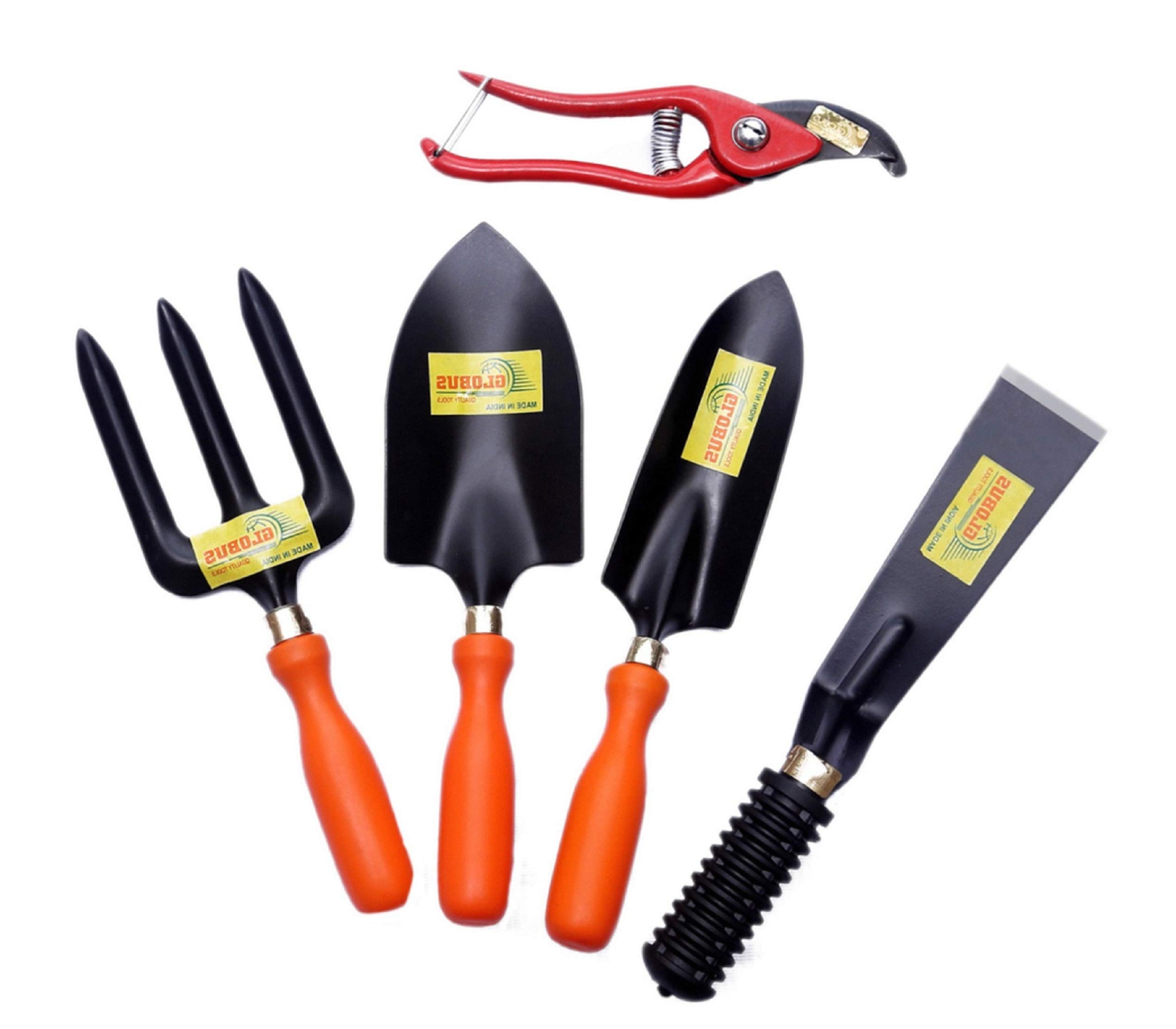 GLOBUS 108 Garden Tool Set/ 5 PCS (Transplanter, Big Trowel, Weeder Fork, 8" Pruner Metal, RED KURPA 2") (B07H5LX6RF) Amazon Price History, Amazon Price Tracker