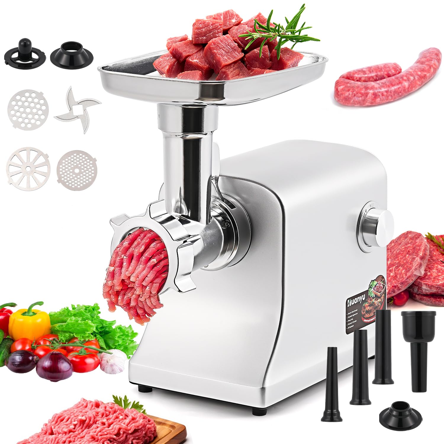 Amazon | Huanyu ミートグラインダー 2800W 肉挽き器 ミートミンサー