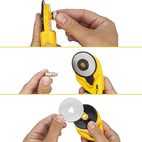 Miniatura 2 de XW Juego de cuchillos Hobby SKS-7 de 1.772 in y cuchillo de precisión para arte, acolchado y manualidades, 12 cuchillas adicionales