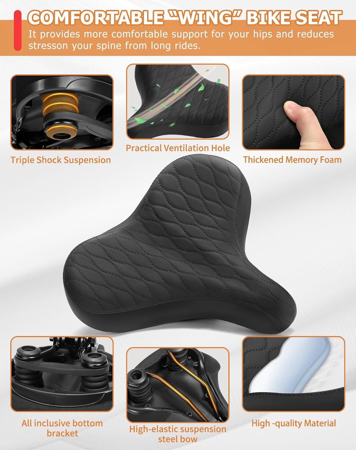 Wide Bicycle Seats for Comfort Men Women, Bhutan Ubuy