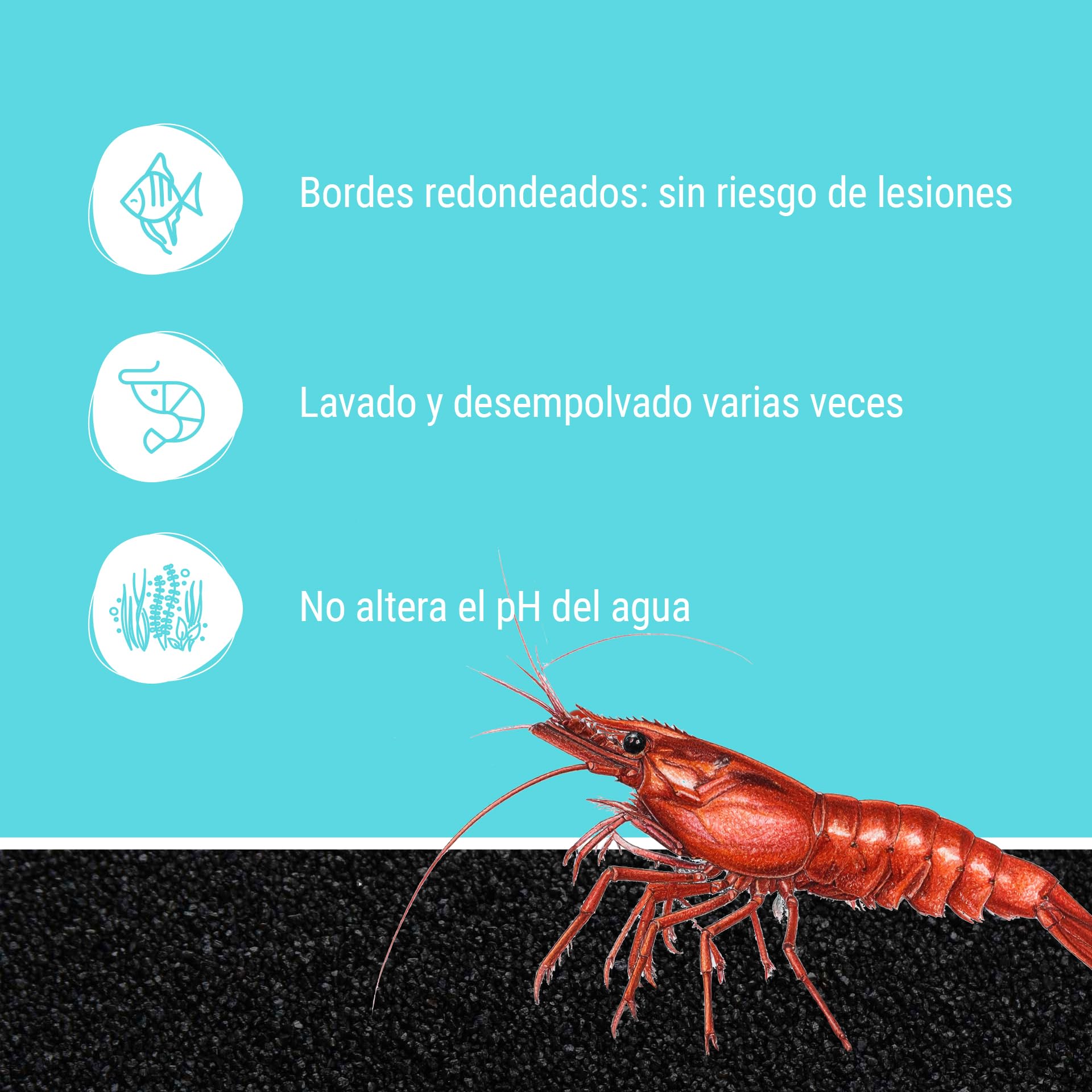Schicker Mineral Arena Negra Acuario, Grava Fina 0,4–0,8mm, 10kg, Cuarzo con Resina epoxi no tóxica, sustrato Negro para acuarios, Color sólido, no destiñe y no altera el pH, Apta Agua Dulce y Salada | Revestimiento de resina epoxi, fondo redondeado, no d