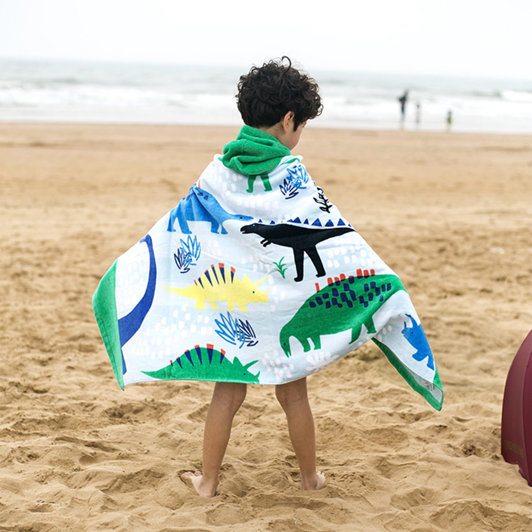 Kinder-Badetücher, Kinder-Handtuch, Mädchen, Jungen, mit Kapuze, Strand, Badezimmer, Pool, Badetücher, 76,2 x 127,7 cm, groß, ultra-saugfähig, niedliches Cartoon-Tier, volle Vitalität, 100 %