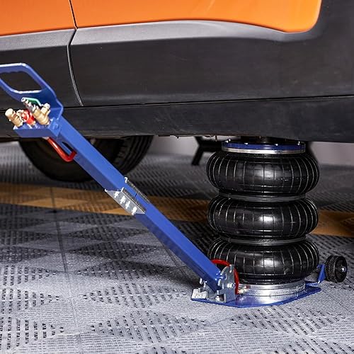 Miniatura 8 de VEVOR Air Jack, 3 toneladas6600 libras de triple bolsa de aire Jack, Airbag Jack con seis tubos de acero, elevación de hasta 17.7 pulgadas, gato
