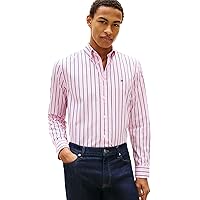 Tommy Hilfiger Camicia da Uomo Flex Popeline Bold Stripe RF Mw0Mw39159